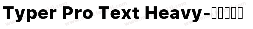 Typer Pro Text Heavy字体转换